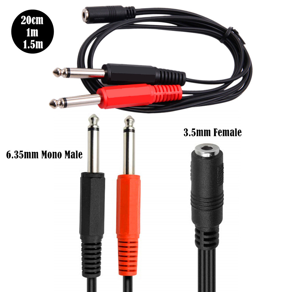 Cable Extension 3.5 - Cable adaptador macho de 6,35 Mm