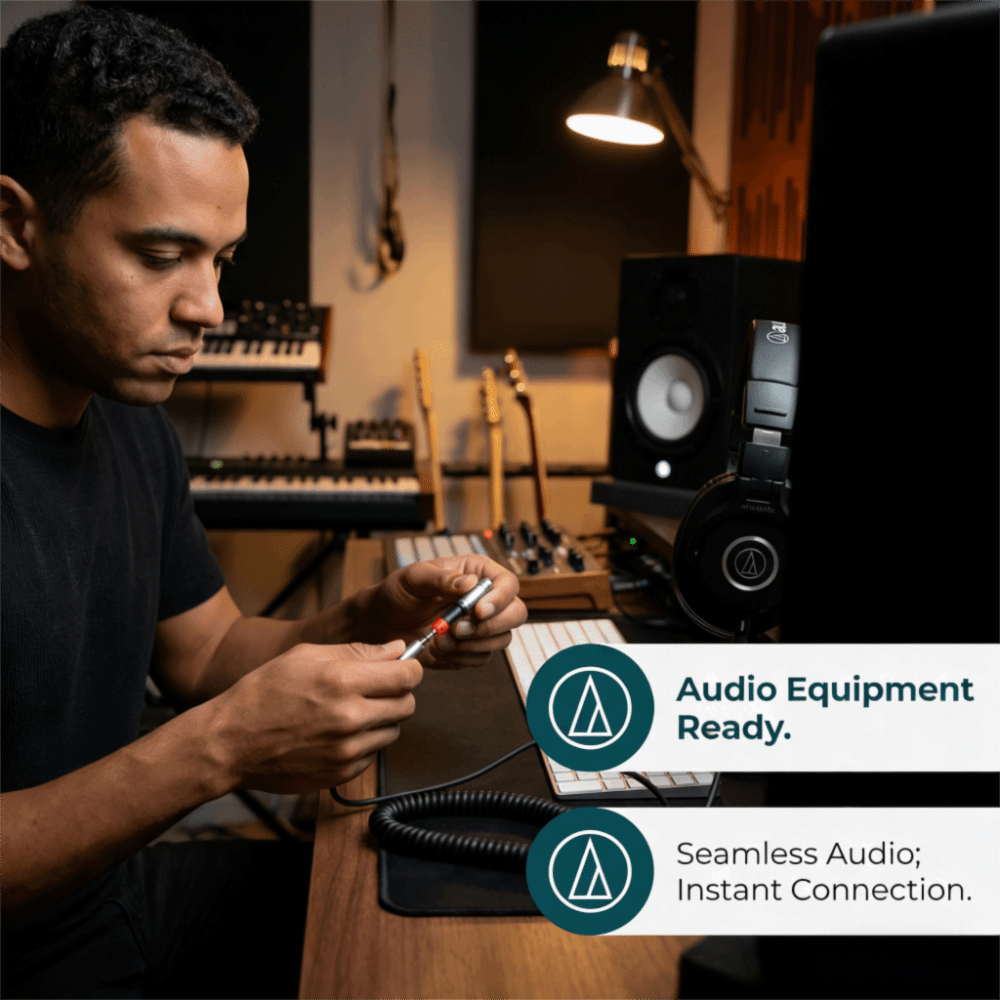 Audio Technica Headphone Ath-M50X - Adaptador de Audio Plug and Play