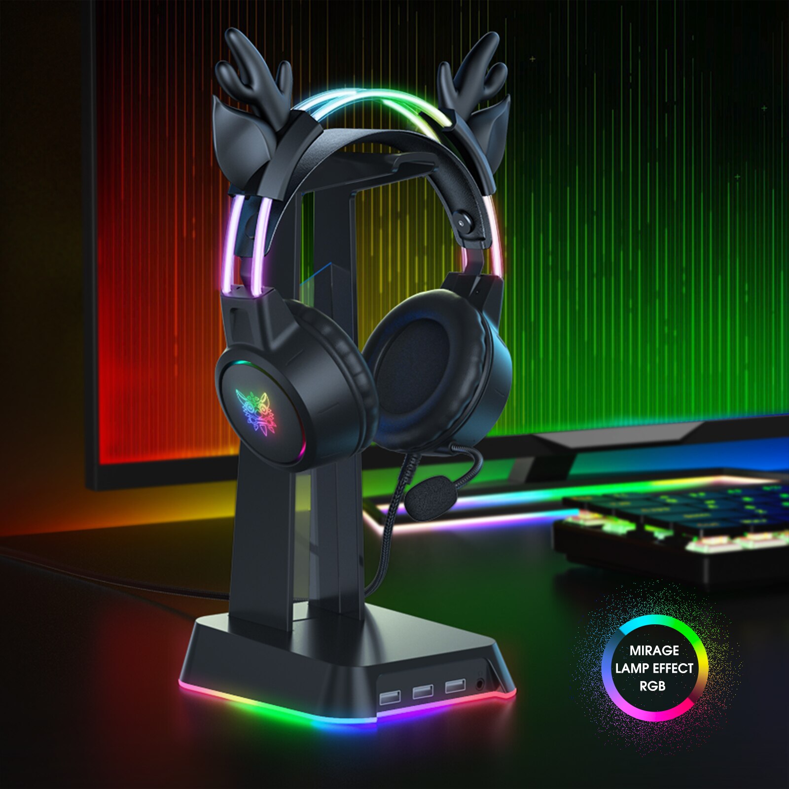 ONIKUMA-auriculares con astas  - Gaming Headset Rgb reseña y precio
